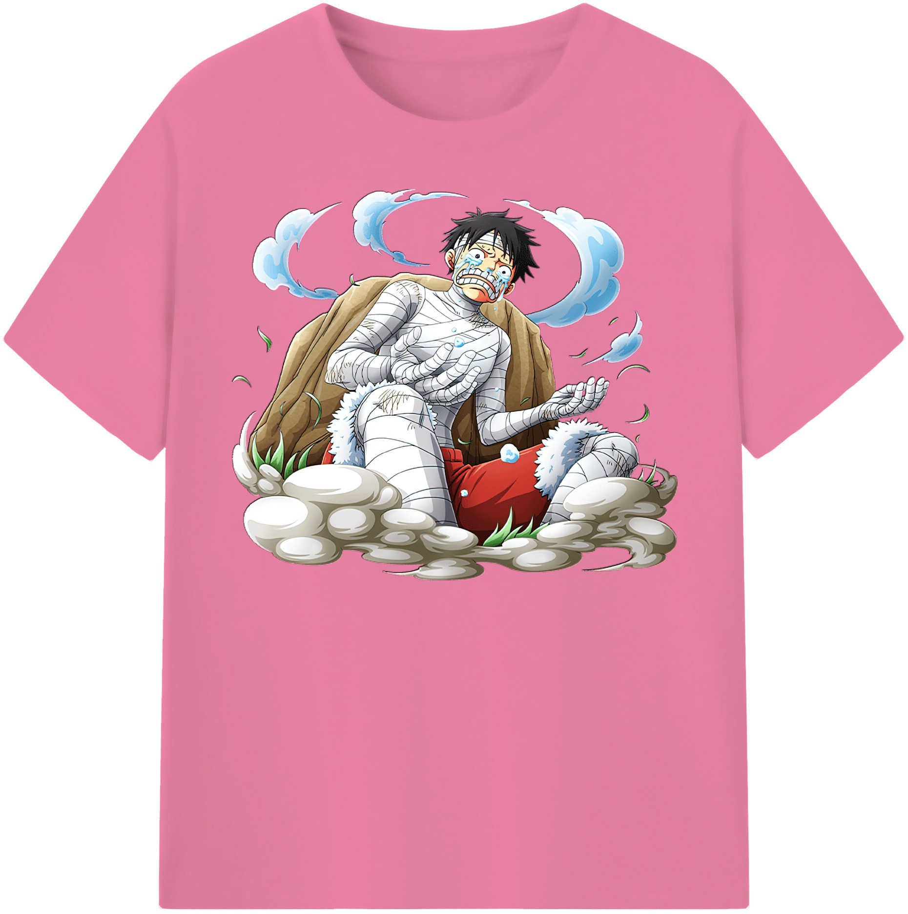 ワンピース モンキー・D・ルフィ ONE PIECE Monkey D. Luffy 綿100％半袖Tシャツ（フロントプリント）
